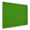 Clearance Board: 900mm x 600mm Green (RAL 6018) Colour Magnetic Glass Board with Stand Off Fixings