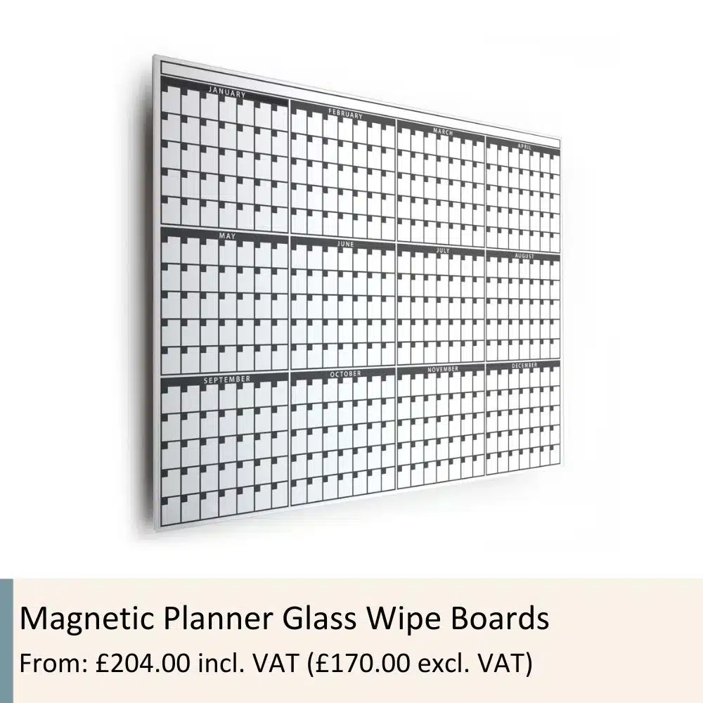 Monthly/ Daily Planner Glass Board