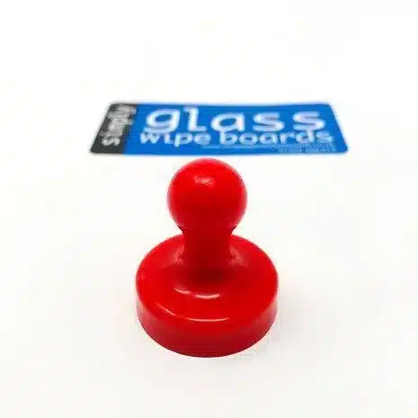 Magnetic Coloured Skittles red glass wipe boards