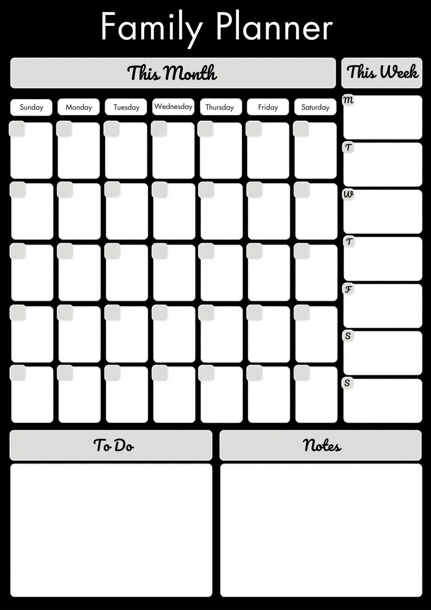 Planner notice board