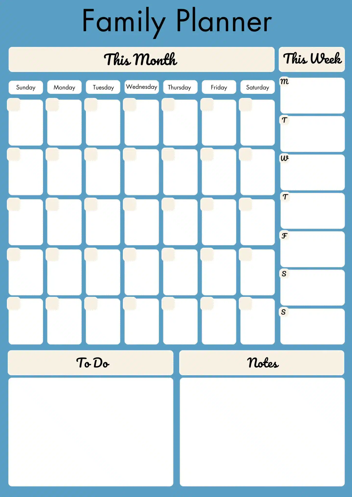 Planner notice board
