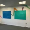 Blue and Green Glass Wall Boards Blue and Green Glass Wall Boards